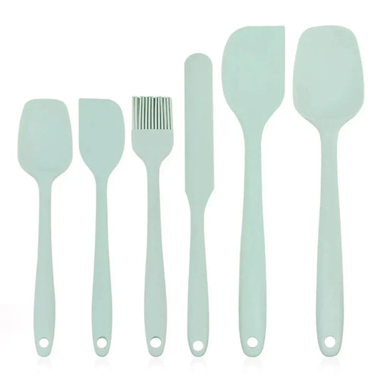 Gray Gray 5 Piece Silicone Kitchen Utensils Set Spatula for cooking and baking