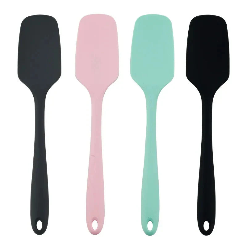 Chef Spatulas Green Four Different Colored Spatulas Black Pink Green Blue Handles Spatula