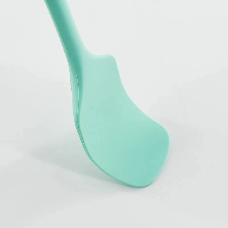 Chef Spatulas Green Green Plastic Spatula White Surface Spatula