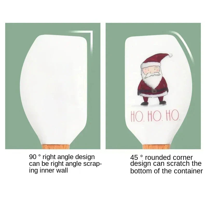 Orange Silicone With Wood Handle Chef Spatulas