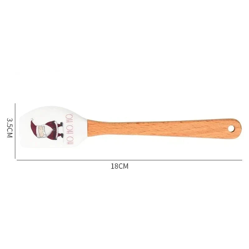 Orange Silicone With Wood Handle Chef Spatulas