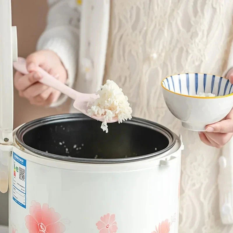 Chef Spatulas Red Woman Is Stirring Rice Into Pot Spatula