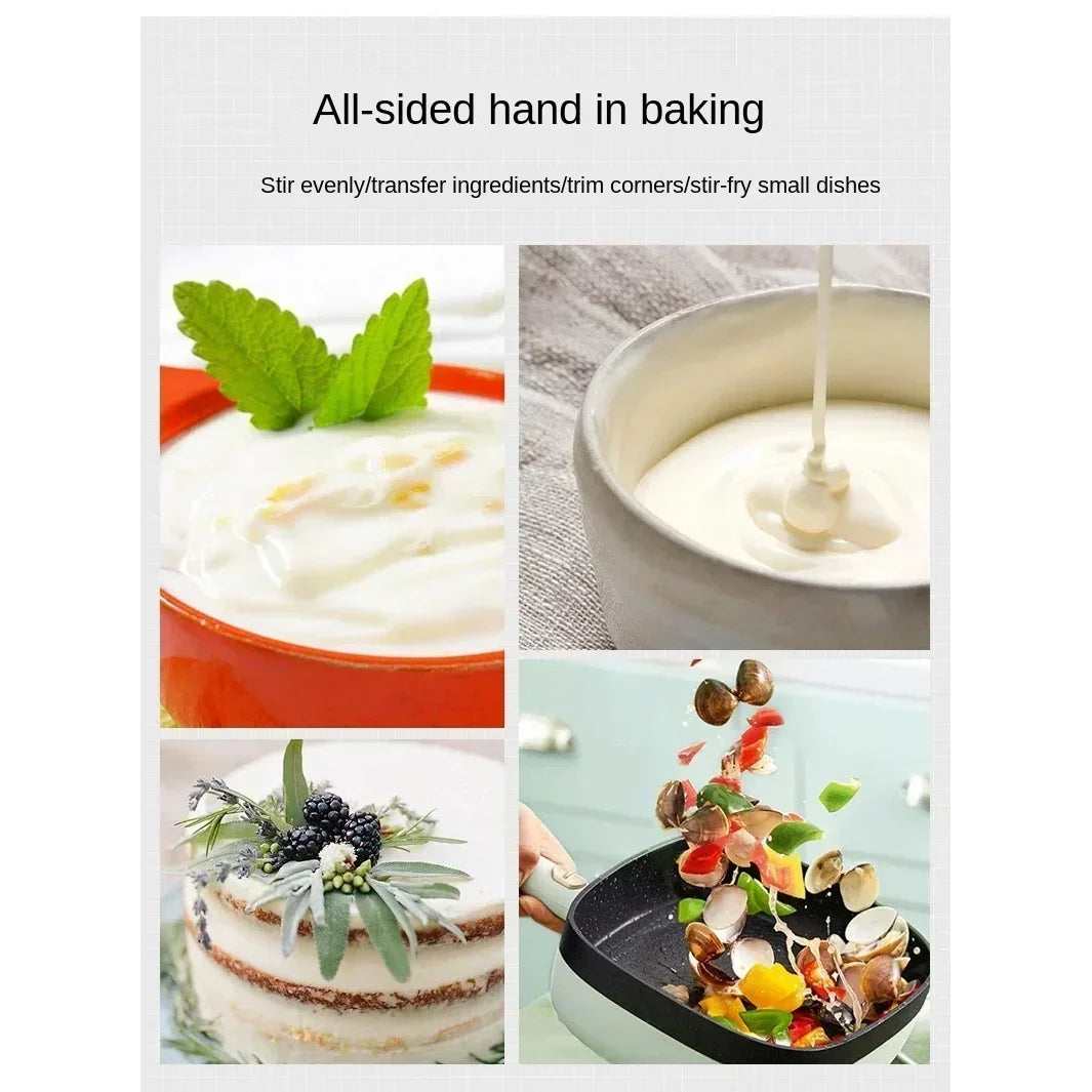 Yellow Silicone With Wood Handle Chef Spatulas