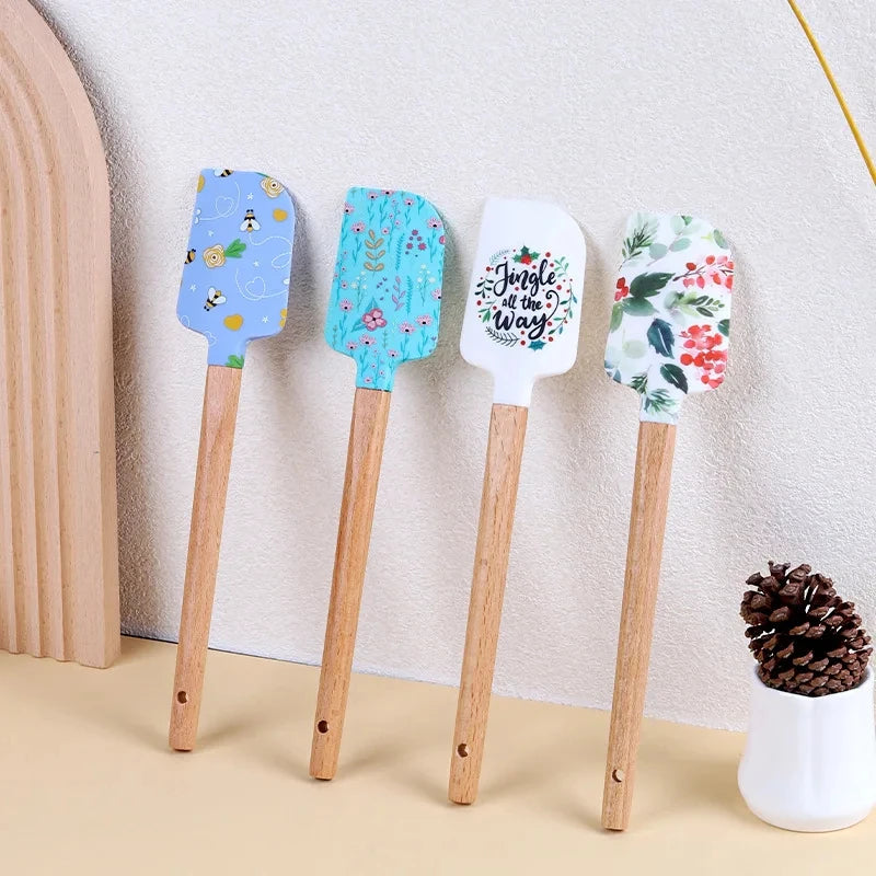 Silicone Spatula Wooden Handle