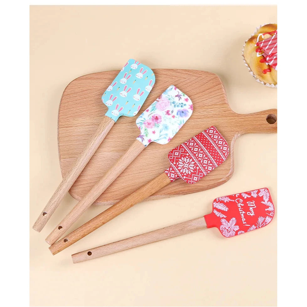 Silicone Spatula Wooden Handle