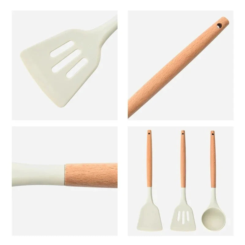 White Silicone chef spatulas