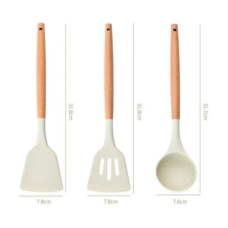 White Silicone chef spatulas