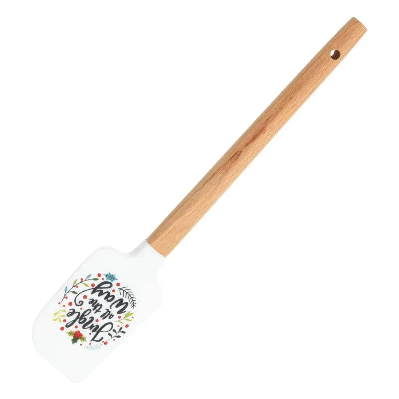 White Silicone Spatula Wooden Handle chef spatulas